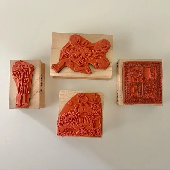 Mary Engelbreit Ink Stamps (3) and LOVE Ink Stamp - Picture 2 of 15